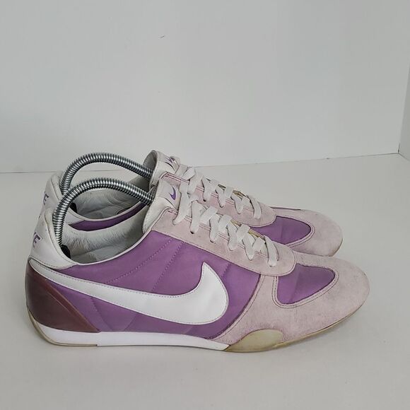 Nike Vintage Classic Sprint Sister Track Shoe Purple White Leather Size 10.5 - Picture 1 of 15